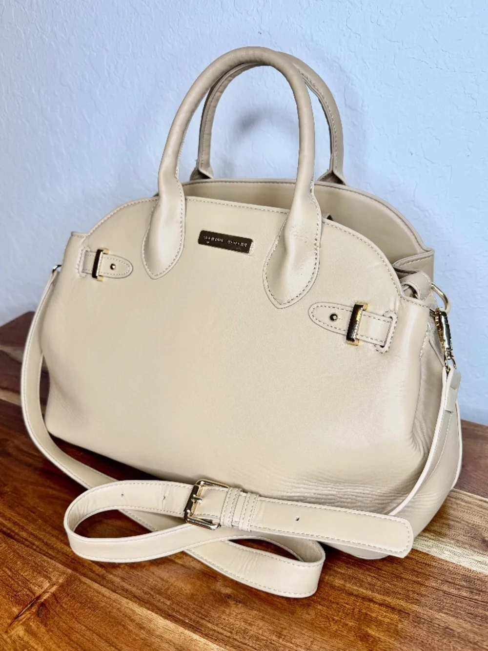Adrienne Vittadini Large Dome Satchel Carryall Handbag